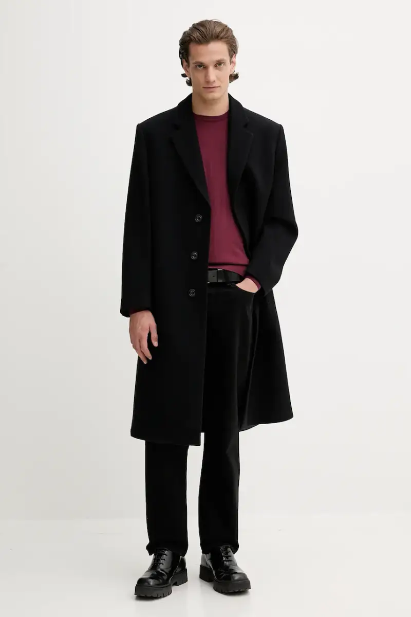 maglione in lana uomo colore arancione Granata miniatura 2