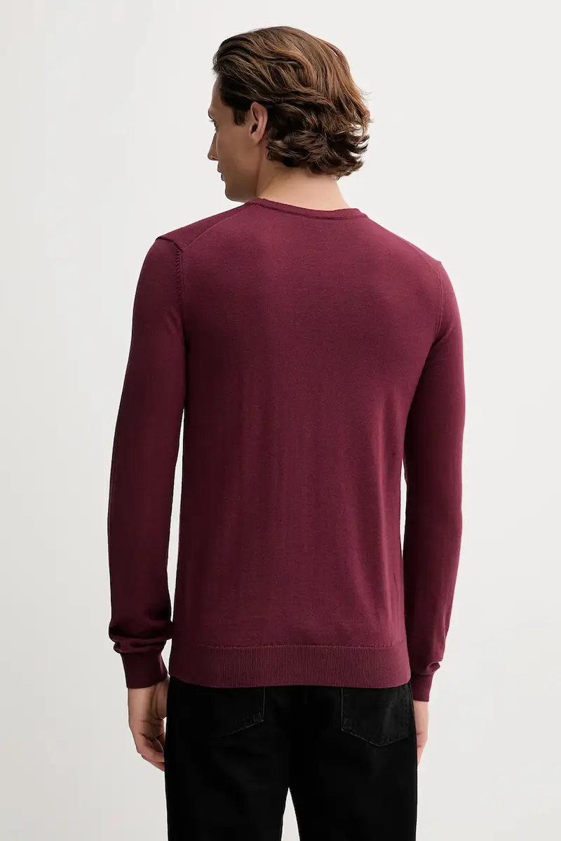 maglione in lana uomo colore arancione Granata miniatura 3