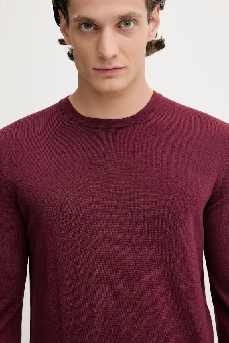 maglione in lana uomo colore arancione Granata miniatura 4