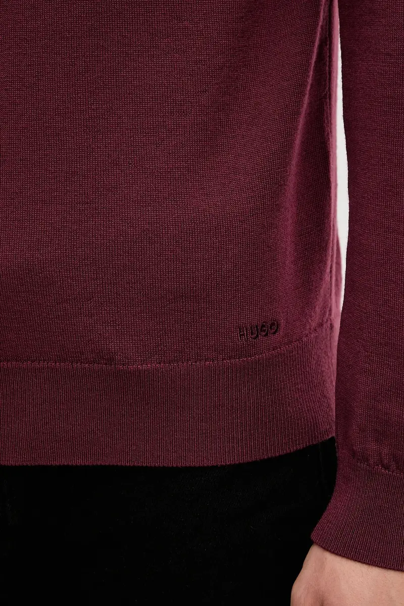 maglione in lana uomo colore arancione Granata miniatura 5