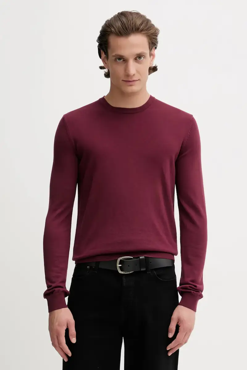 maglione in lana uomo colore arancione Granata