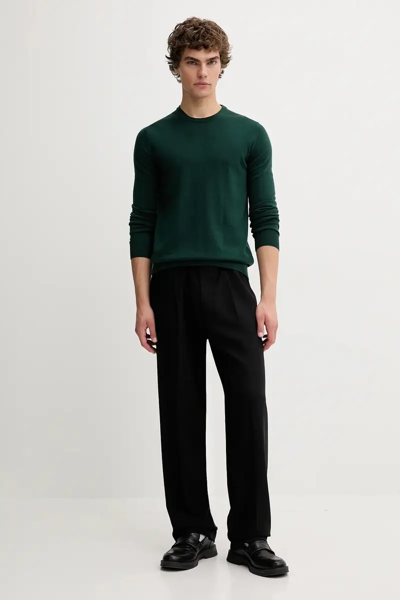 maglione in lana uomo colore arancione Verde miniatura 2