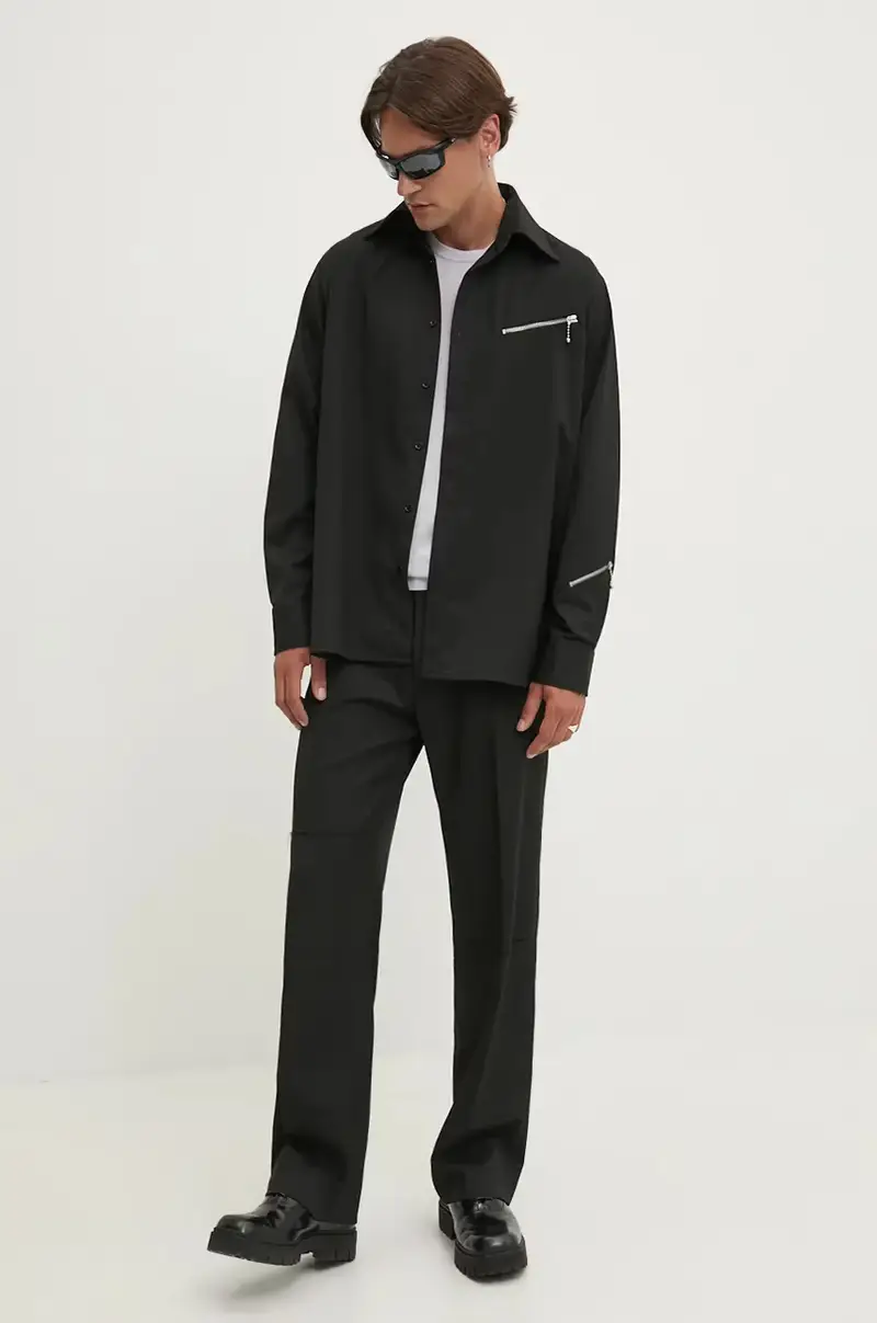 maglione in lana uomo colore violetto miniatura 2