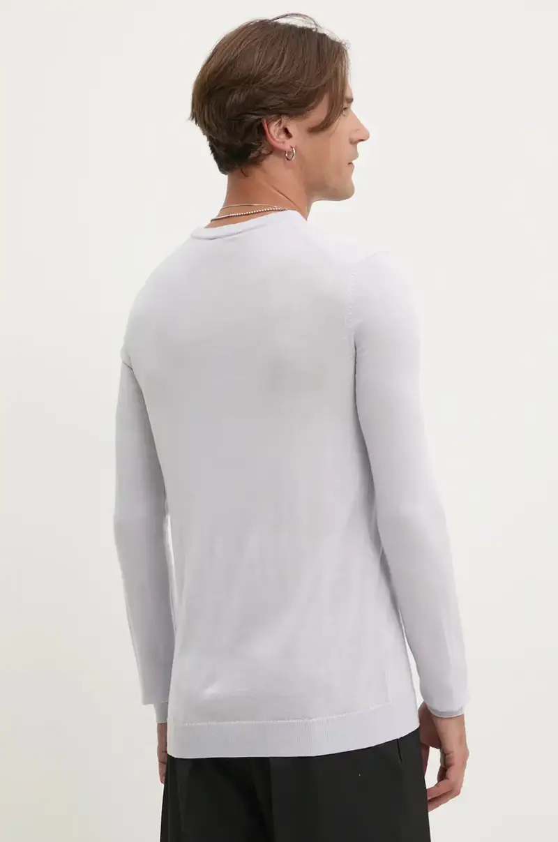 maglione in lana uomo colore violetto miniatura 3