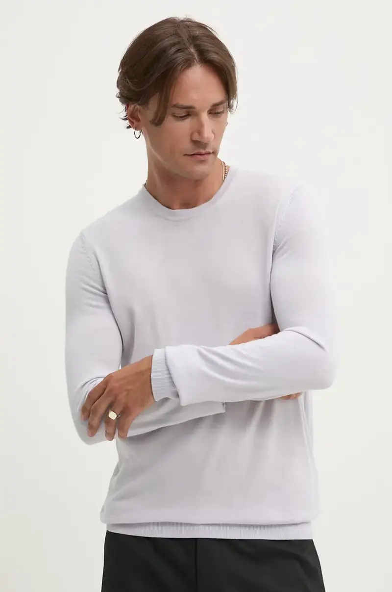 maglione in lana uomo colore violetto