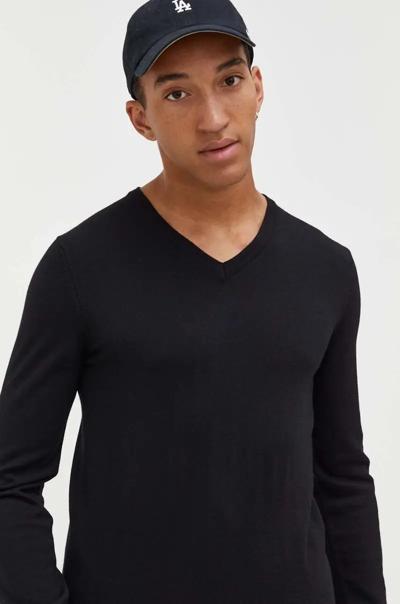 maglione in lana uomo Nero