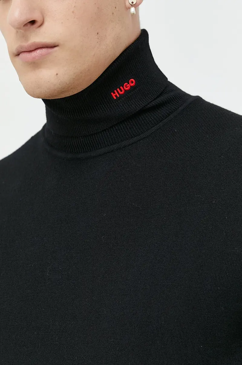 maglione in lana uomo Nero miniatura 5