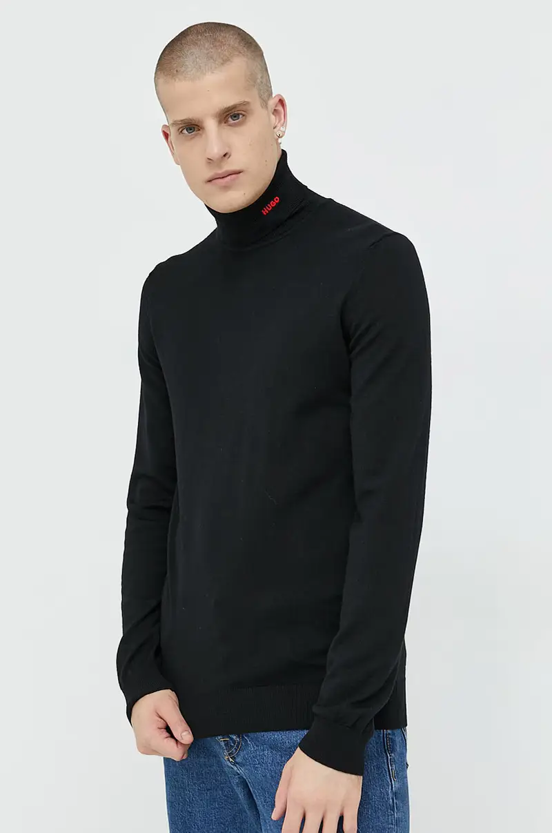 maglione in lana uomo Nero