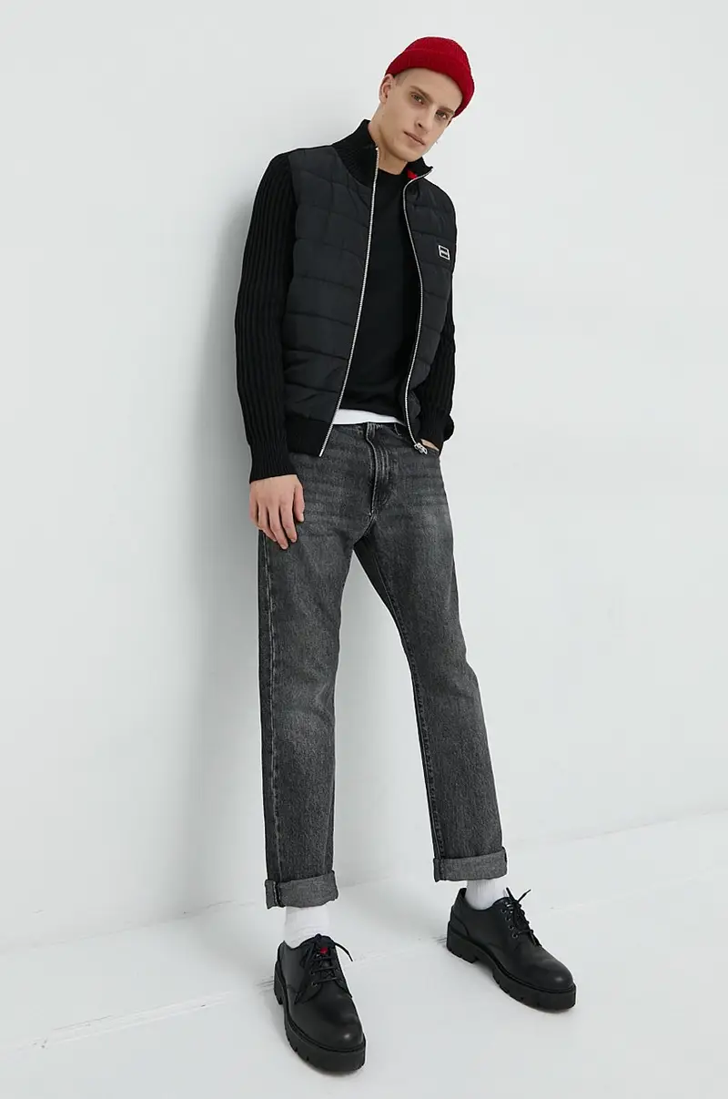 maglione in lana uomo Nero miniatura 2