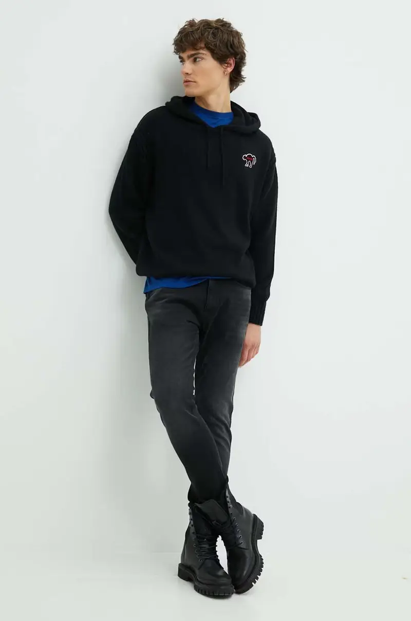 maglione in misto lana uomo colore nero 50516626 miniatura 2