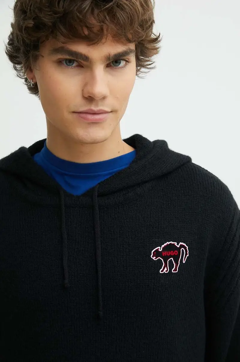 maglione in misto lana uomo colore nero 50516626 miniatura 4