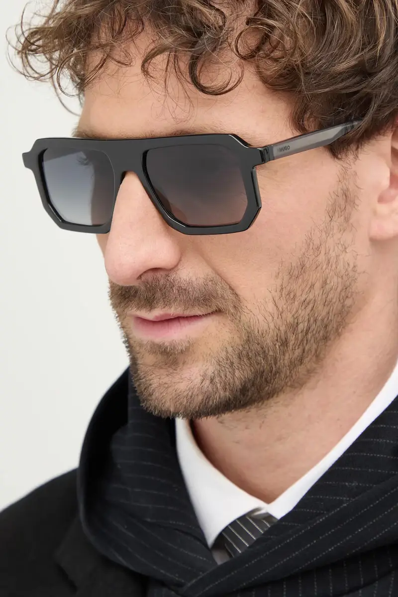 HUGO Occhiali da sole Uomo Nero 3150449 miniatura 2