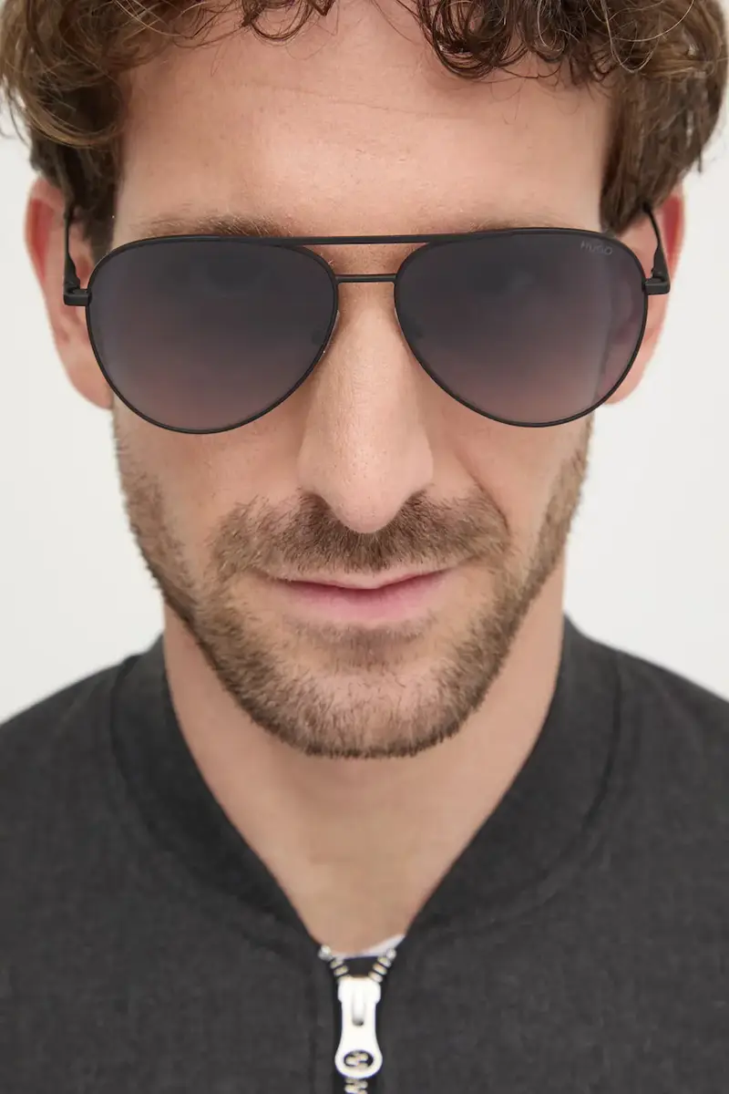 HUGO Occhiali da sole Uomo Nero 3150447 miniatura 2