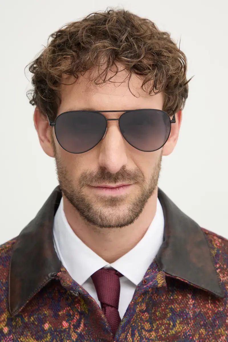 HUGO Occhiali da sole Uomo Nero 3150447 miniatura 3
