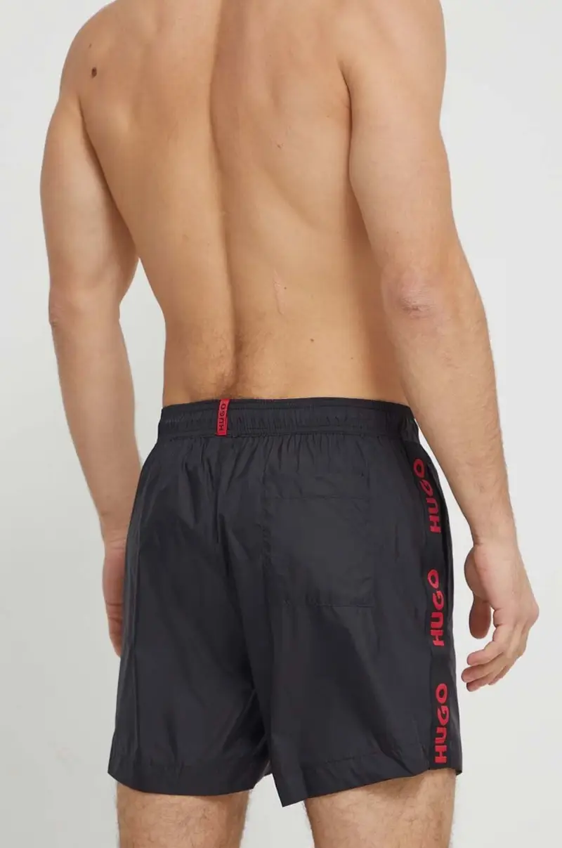 pantaloncini da bagno colore blu navy Nero miniatura 3