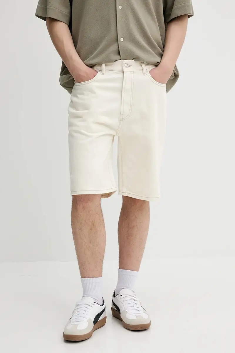 pantaloncini di jeans colore beige 50537723