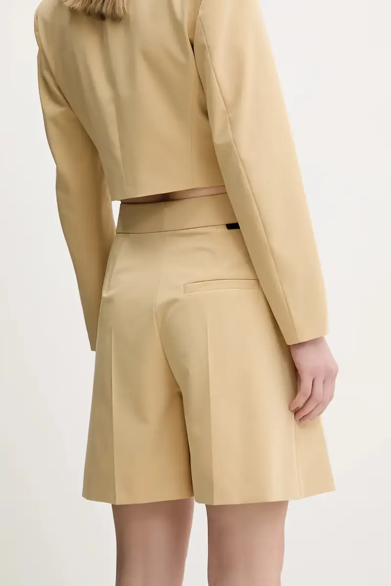 pantaloncini donna colore beige 50537900 miniatura 3