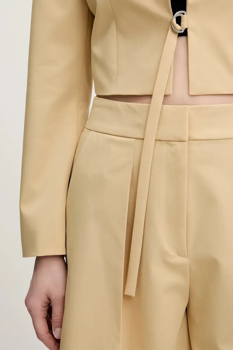 pantaloncini donna colore beige 50537900 miniatura 5