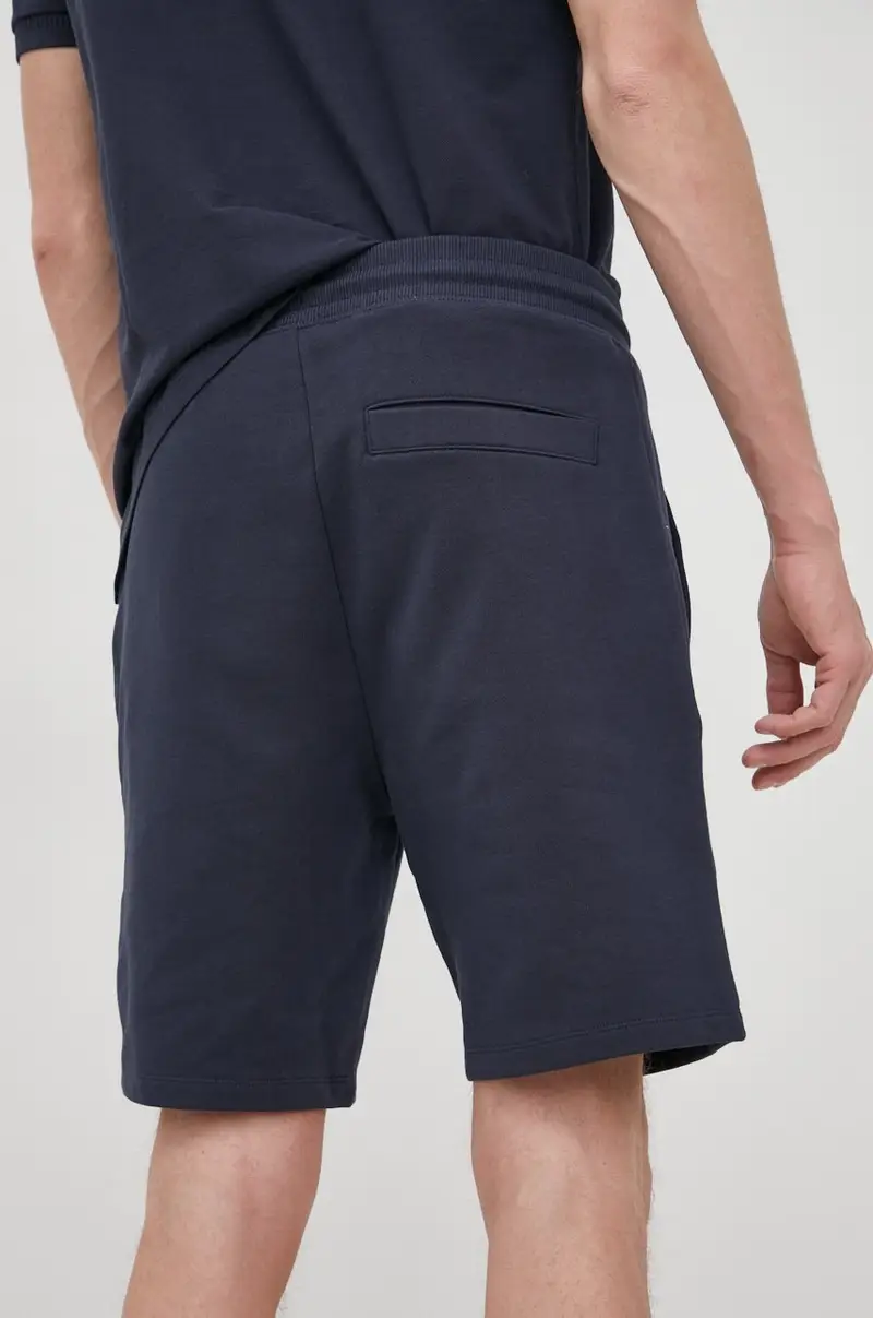 pantaloncini in cotone Blu navy miniatura 3