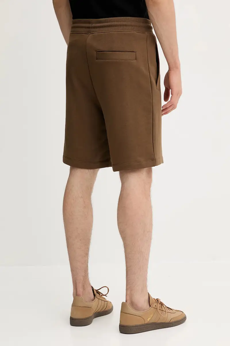 pantaloncini in cotone colore nero 50466196 Marrone miniatura 3