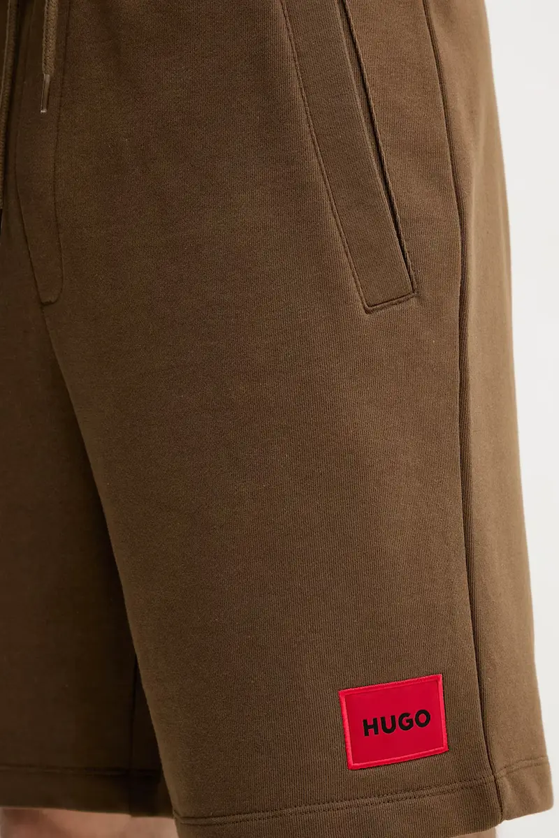 pantaloncini in cotone colore nero 50466196 Marrone miniatura 4