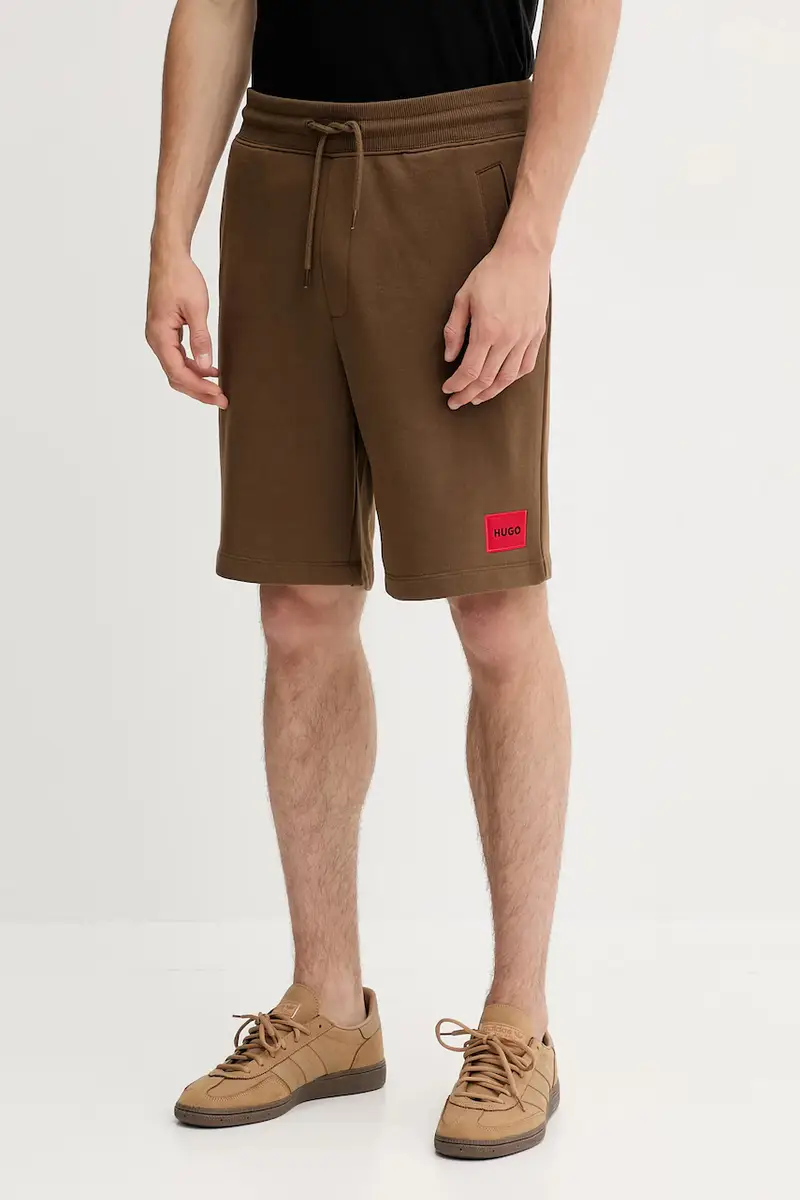 pantaloncini in cotone colore nero 50466196 Marrone