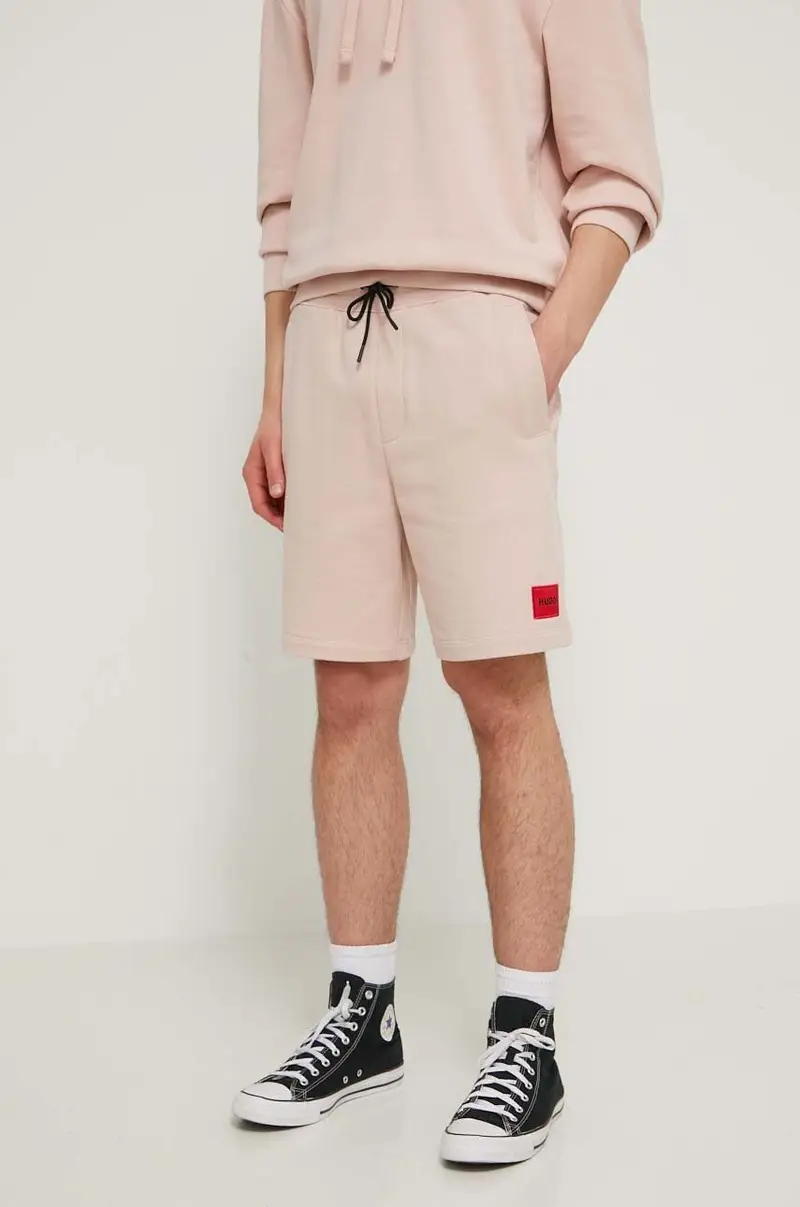 pantaloncini in cotone colore rosa