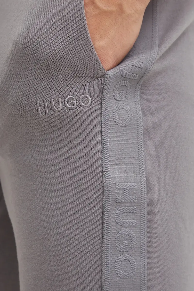 pantaloncini lounge in cotone colore grigio 50520492 miniatura 4