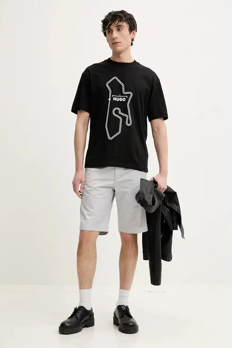 pantaloncini uomo colore grigio miniatura 2