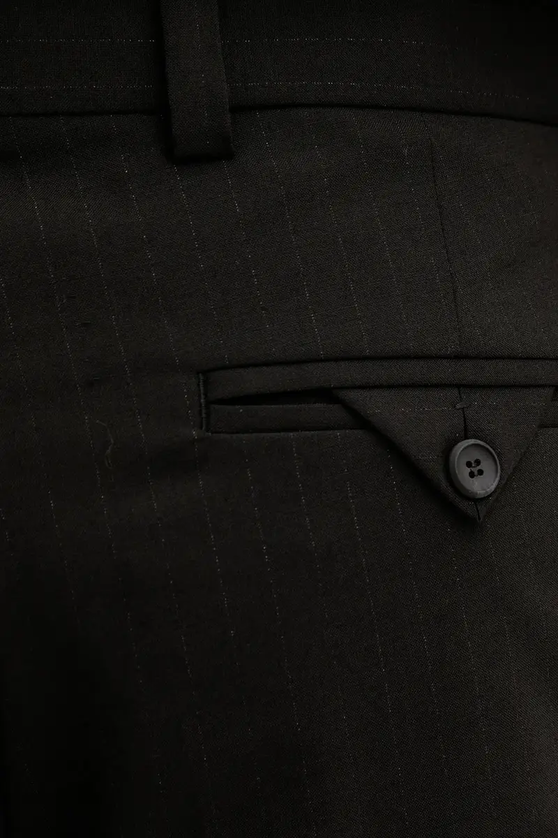 pantaloni con lana colore nero 50549484 miniatura 4