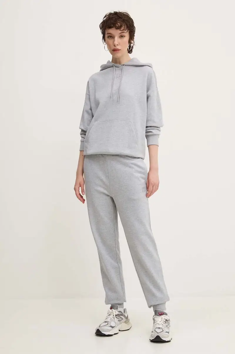 pantaloni da jogging in cotone colore grigio 50522417 miniatura 2