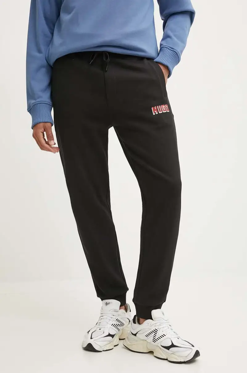 pantaloni da jogging in cotone colore nero 50516657