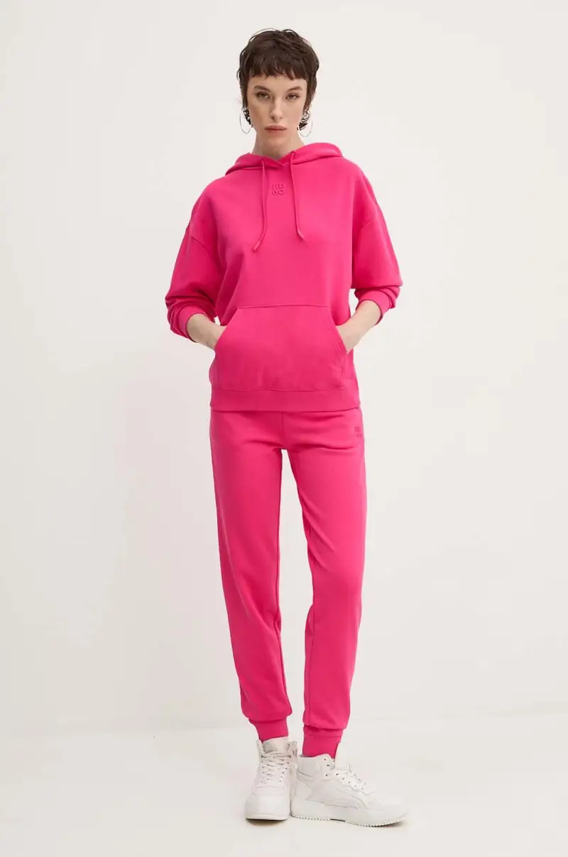 pantaloni da jogging in cotone colore rosa 50522417 miniatura 2