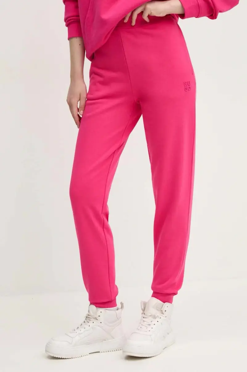 pantaloni da jogging in cotone colore rosa 50522417