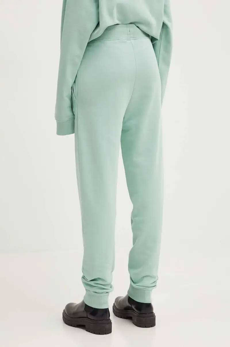 pantaloni da jogging in cotone colore verde miniatura 3