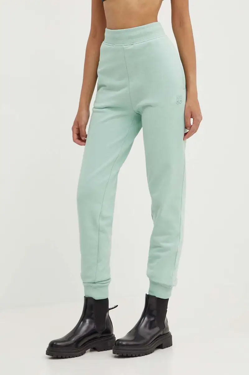 pantaloni da jogging in cotone colore verde