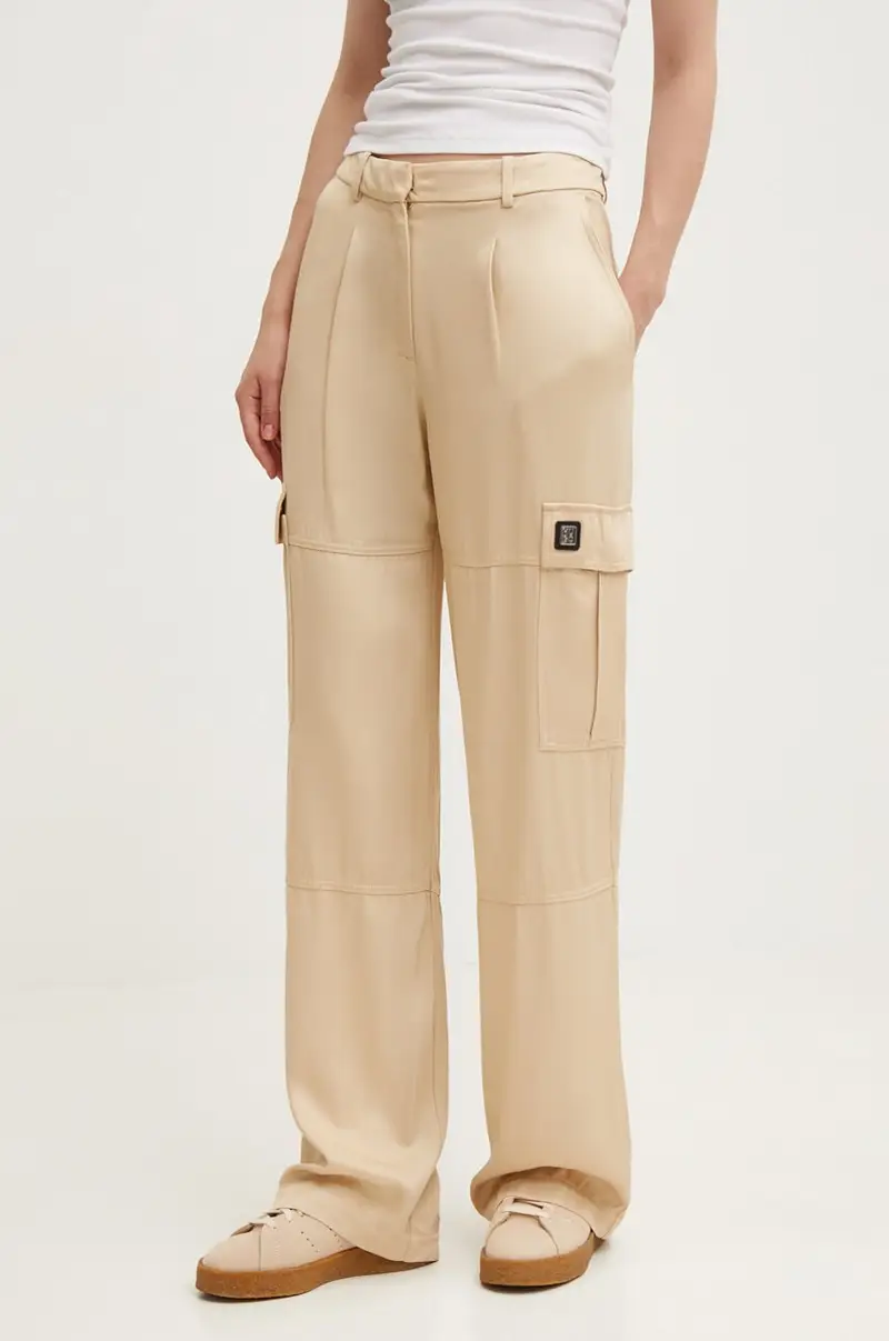 pantaloni donna colore beige 50472062