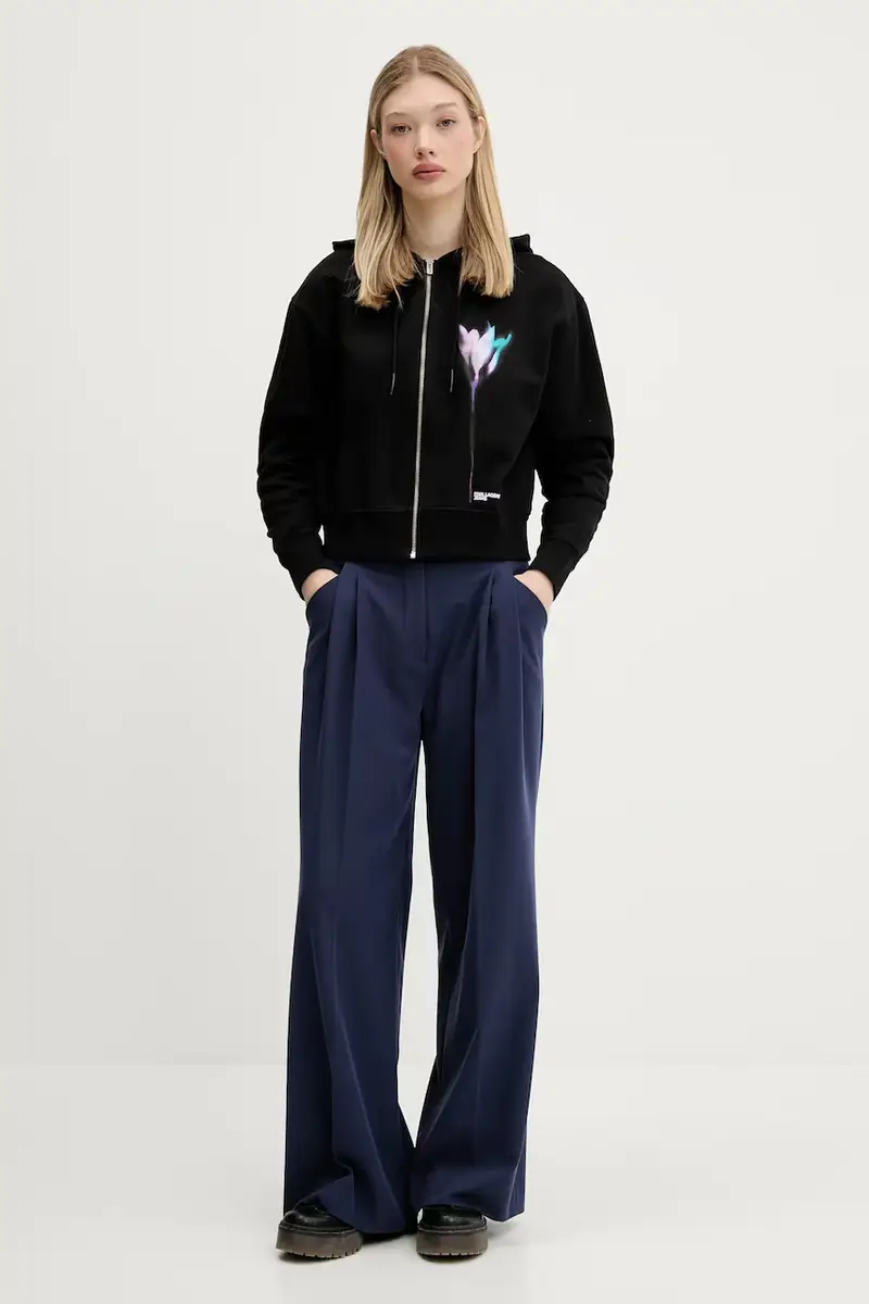 pantaloni donna colore blu navy 50542661 miniatura 2