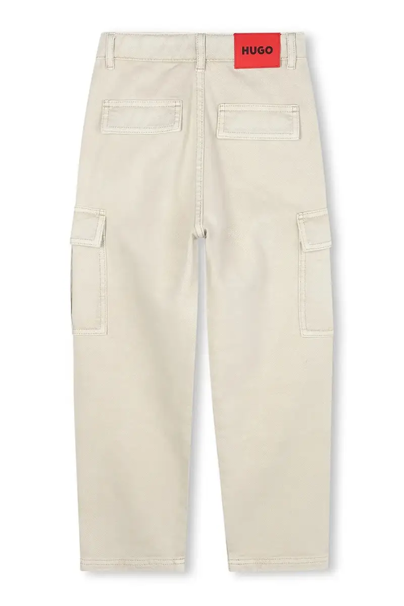 pantaloni in lana bambino/a colore beige G00480 miniatura 3