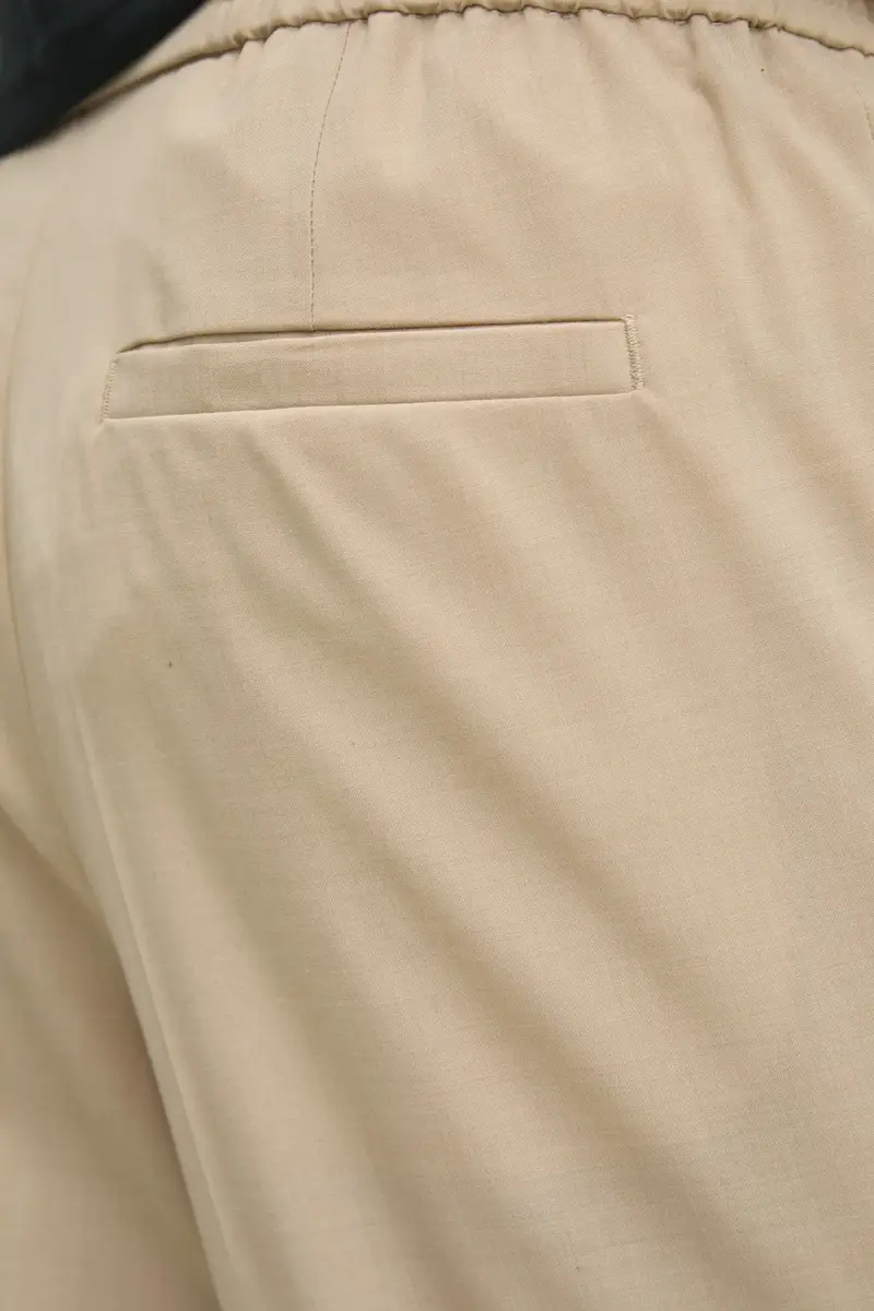 pantaloni in misto lana uomo colore beige 50538299 miniatura 4