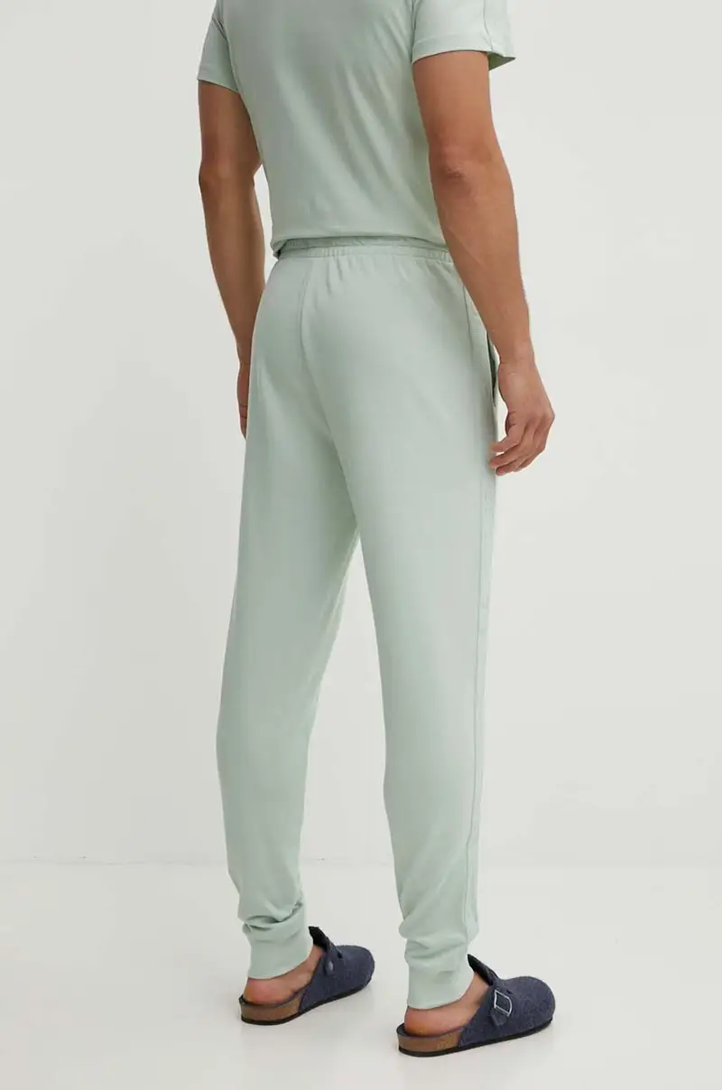 pantaloni lounge in cotone colore verde 50520501 miniatura 3