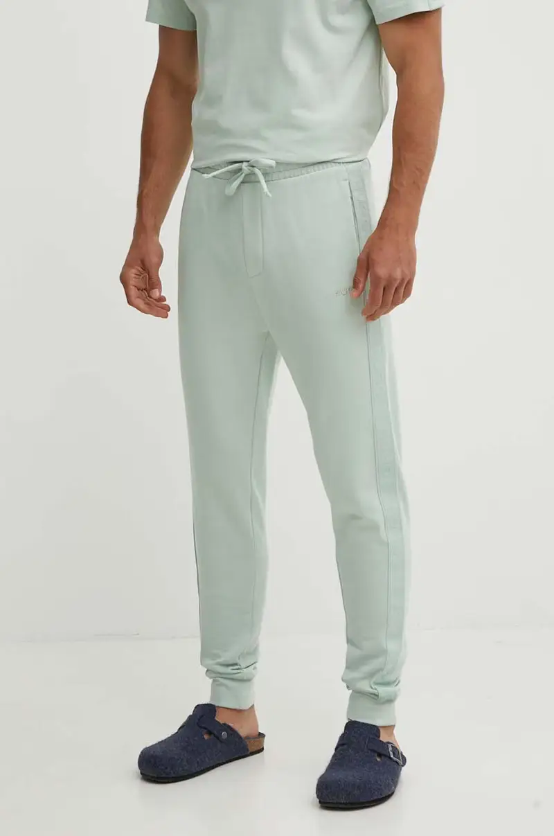 pantaloni lounge in cotone colore verde 50520501
