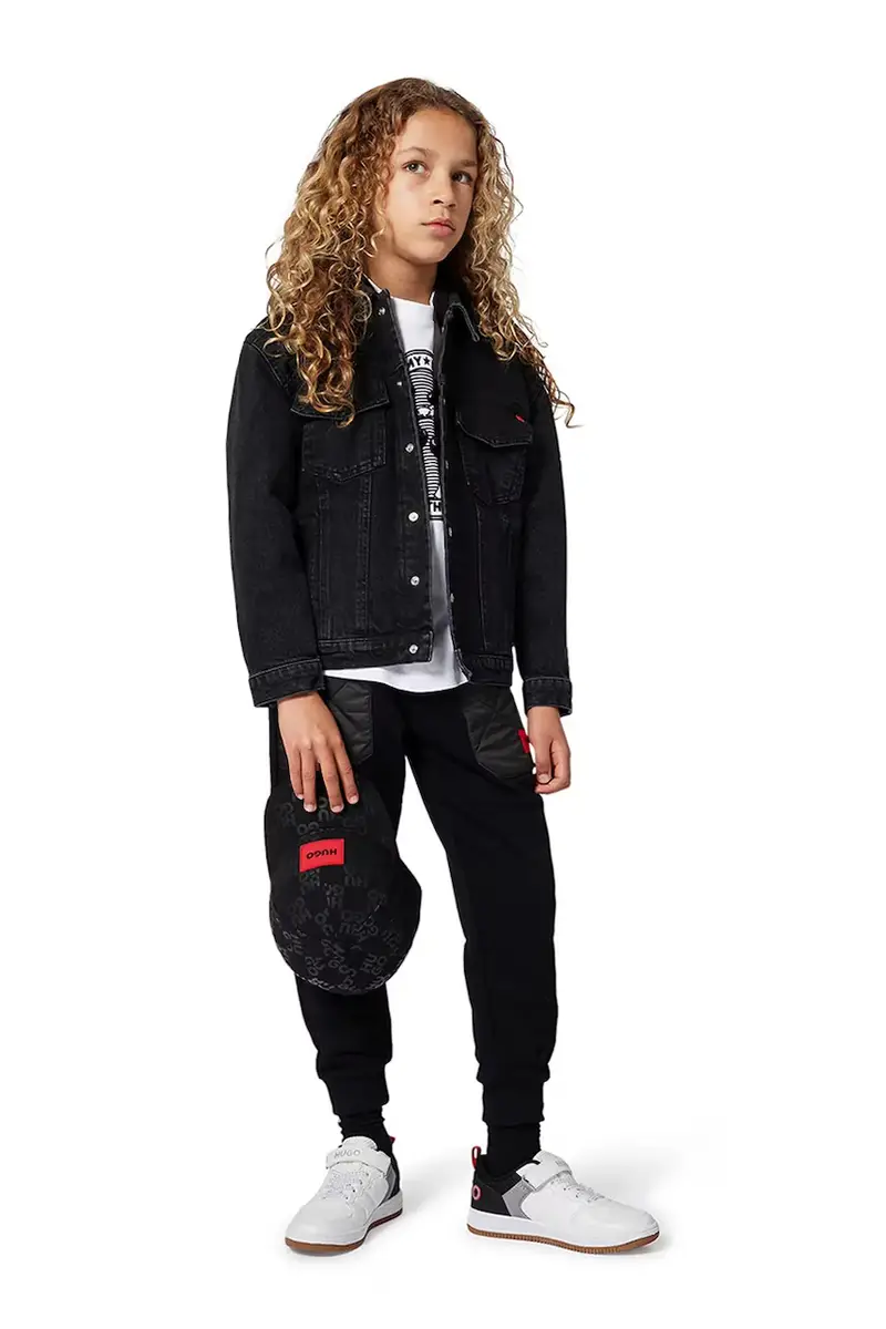 pantaloni tuta bambino/a colore nero G00461