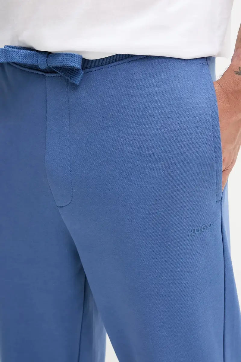 pantaloni tuta di cotone colore nero 50489617 Blu miniatura 4