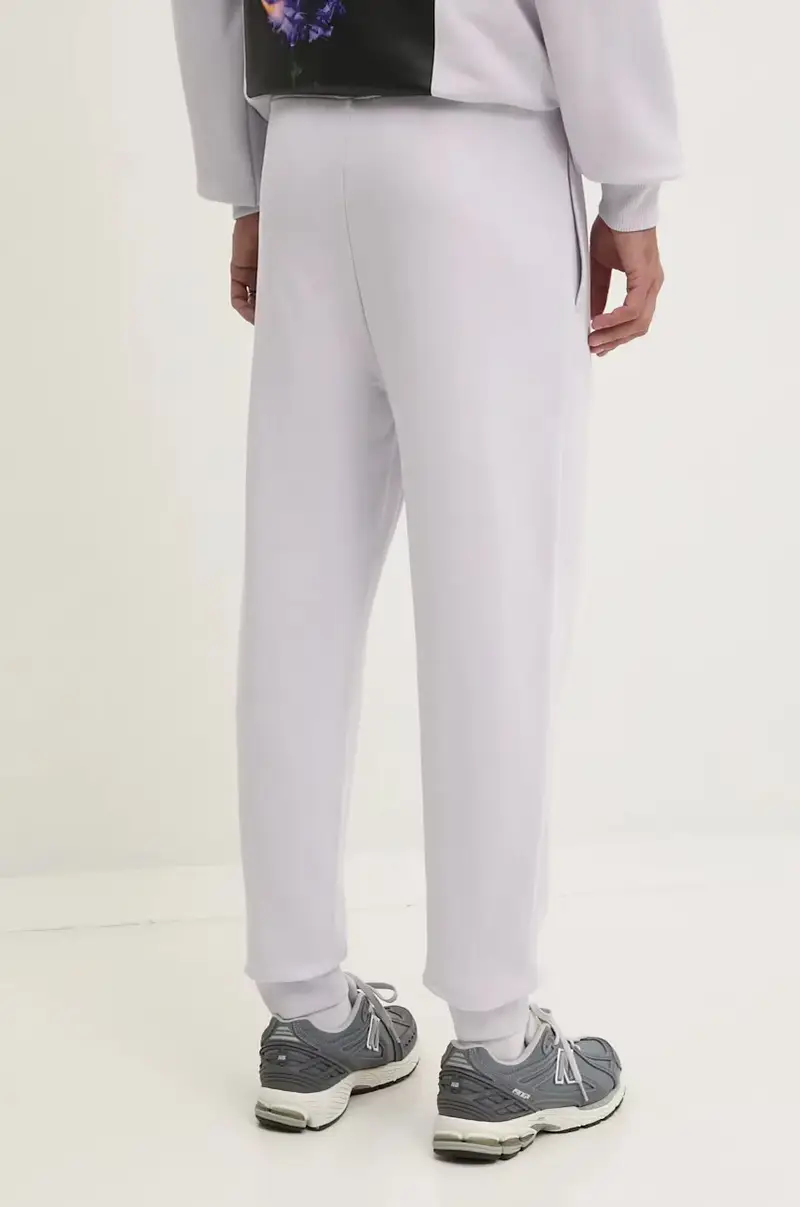 pantaloni tuta di cotone colore violetto 50489617 miniatura 3