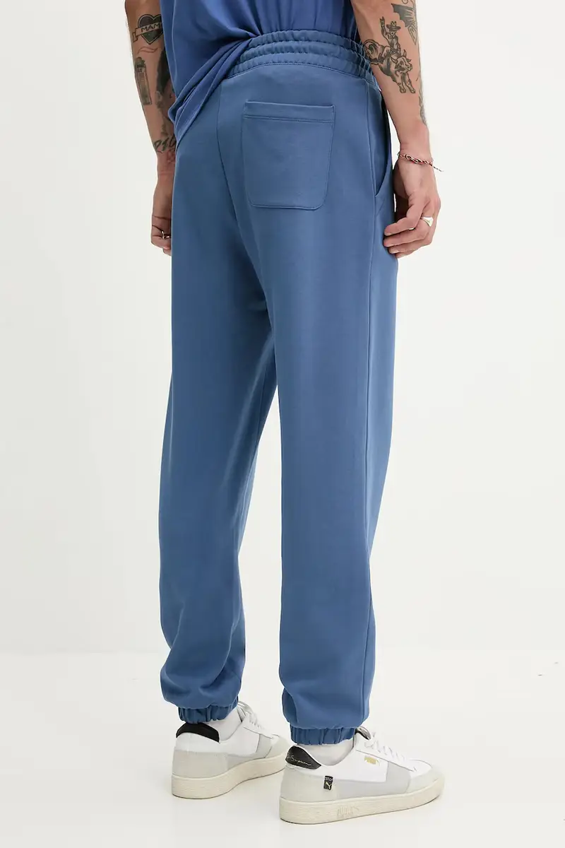 pantaloni tuta di cotone uomo colore blu 50542866 miniatura 3