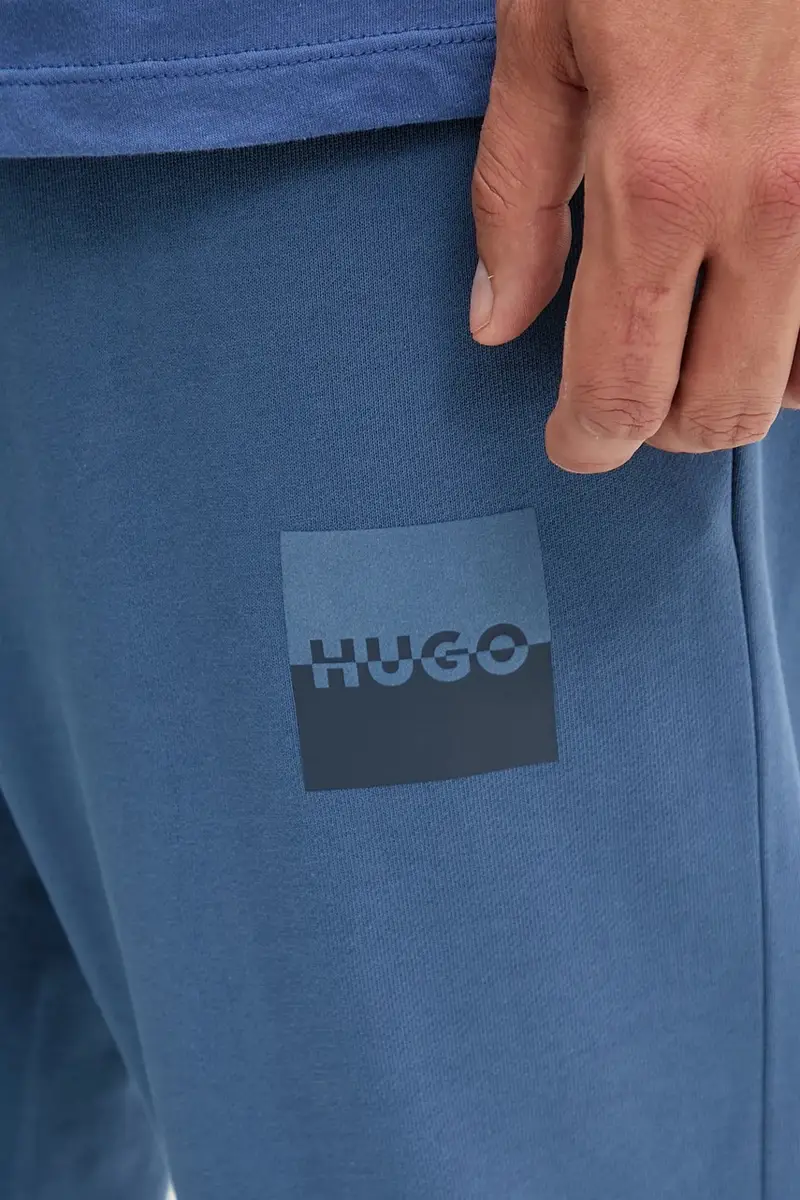 pantaloni tuta di cotone uomo colore blu 50542866 miniatura 4