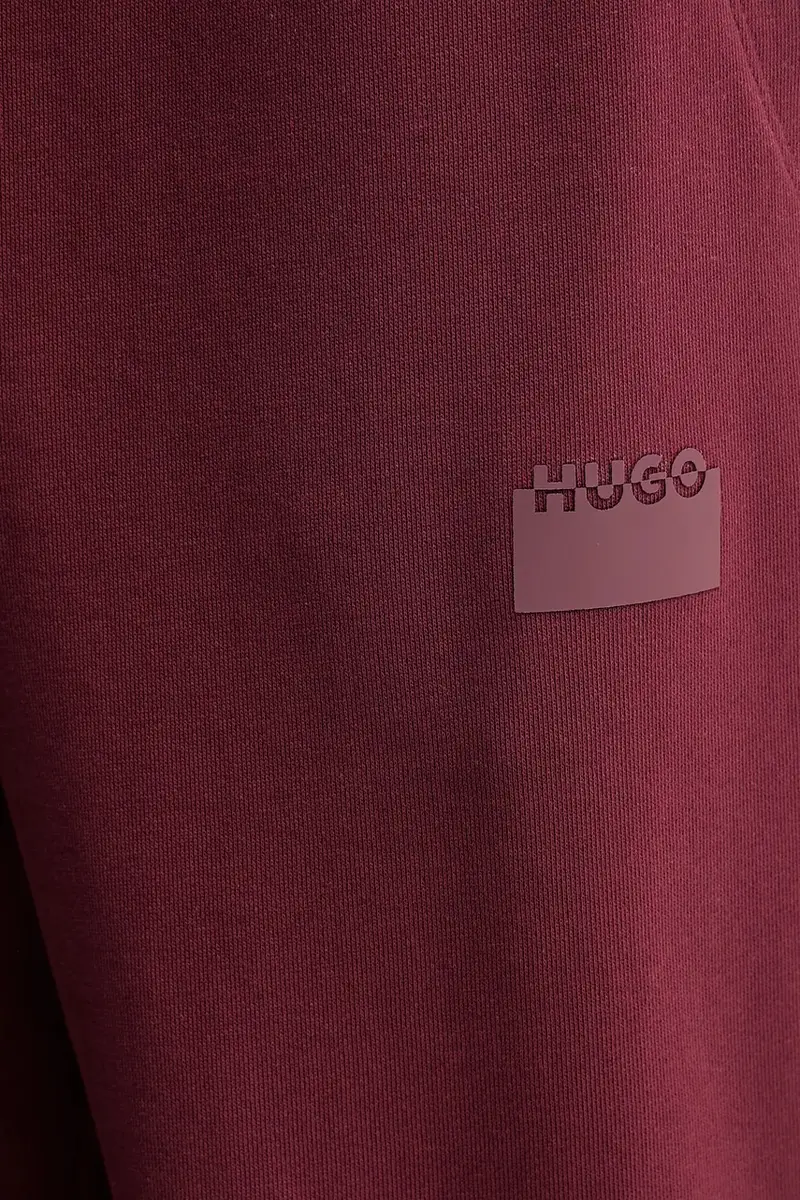 pantaloni tuta di cotone uomo colore granata 50546683 miniatura 4