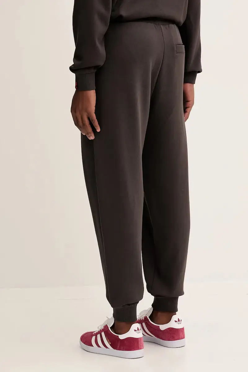 pantaloni tuta di cotone uomo colore marrone 50549309 miniatura 3