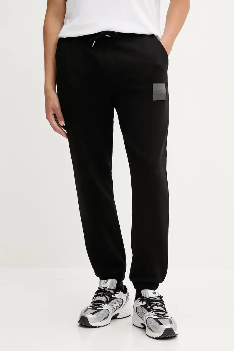 pantaloni tuta di cotone uomo colore nero 50542866